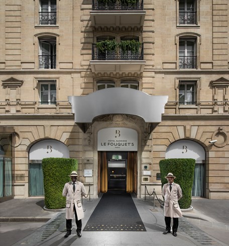 The super stylish hotel Barriére Le Fouquet's in Paris, on the Champs Elysées is as chic as it gets.