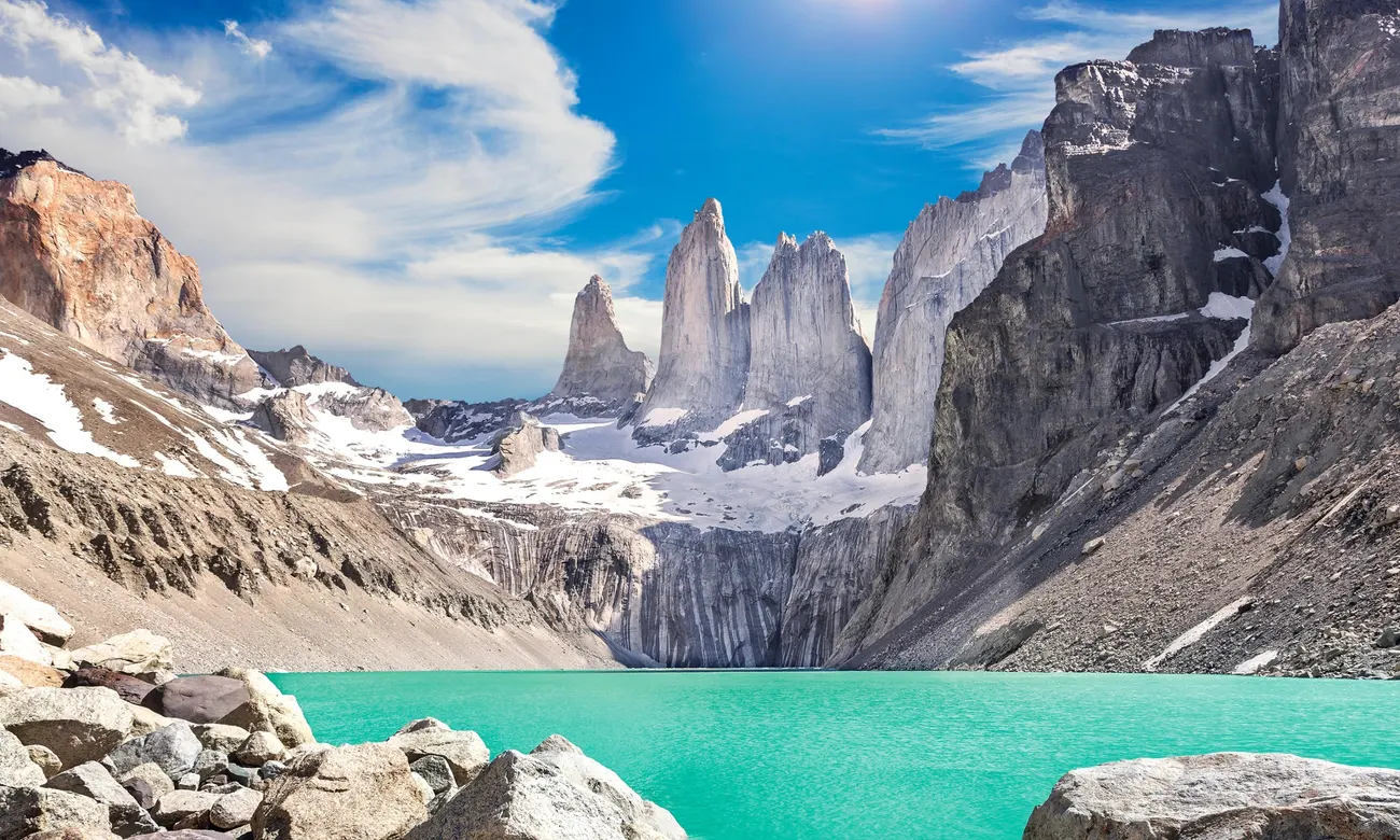 The beautiful mountains of Patagonia, Chile