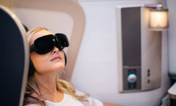 LONDON, UK: British Airways will be bringing First customers a 3D cinema in the skies through virtual reality headsets on select flights, photographed at London Heathrow on 25 July 2019. (Photo Courtesy of New Atlas).