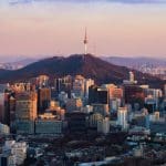 a landscape view of Seoul.