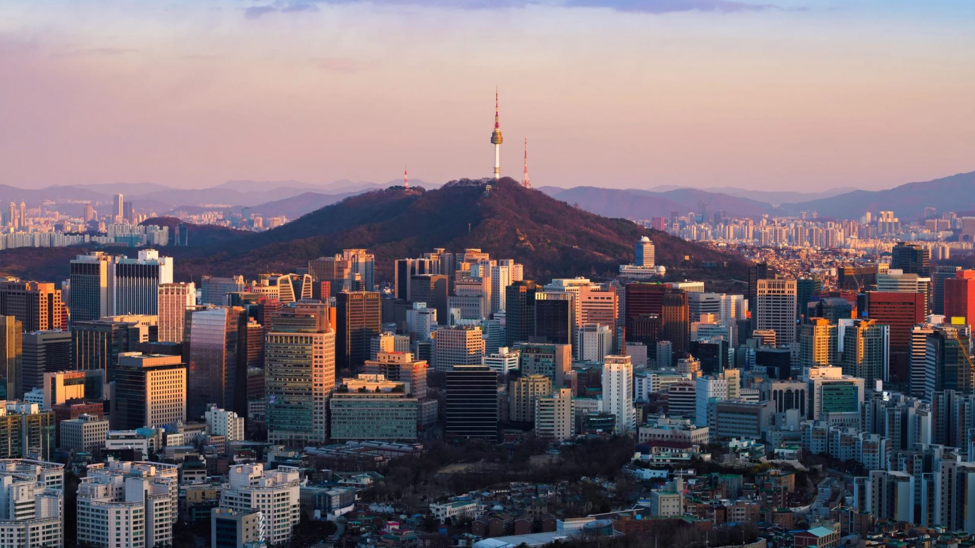 a landscape view of Seoul.