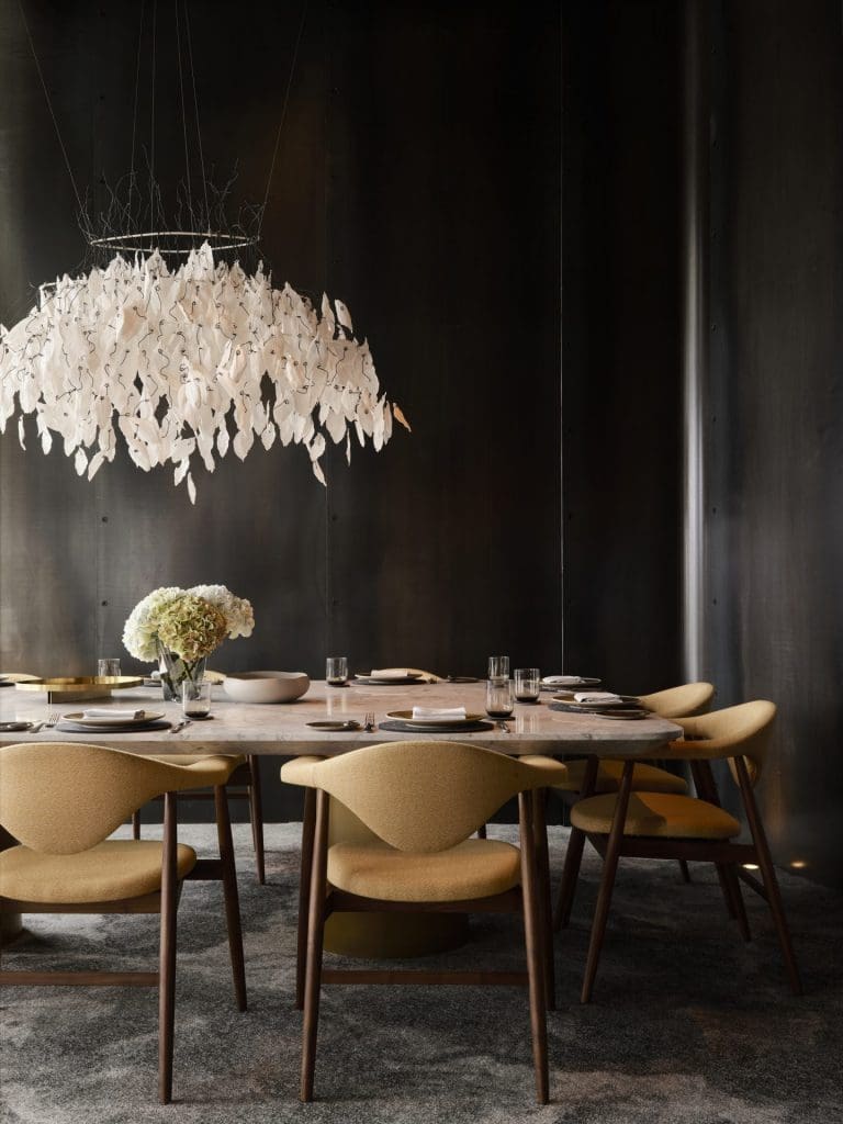 The sexy and decadent private dining table at Woodcut.