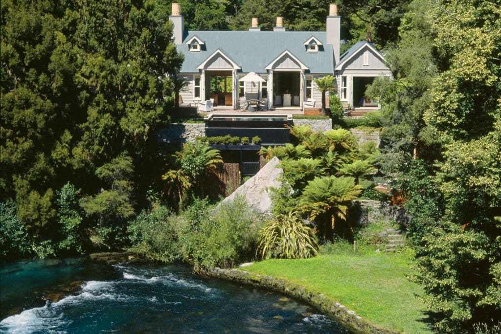 Huka Lodge, New Zealand, which was the first luxury lodge in New Zealand.
