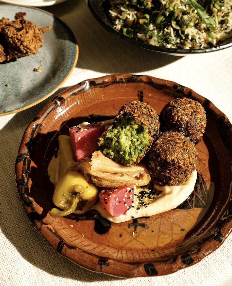 A plate of falafels at Africola in Adelaide
