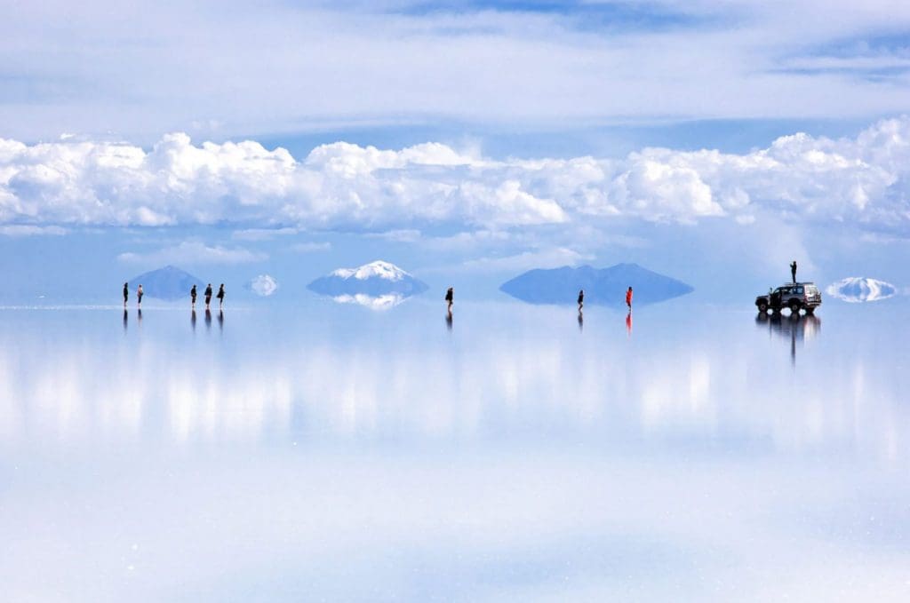 Mirror lake in Bolivia