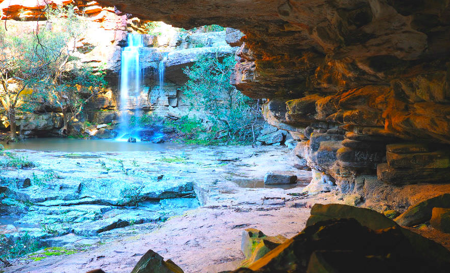 Cave with waterfall