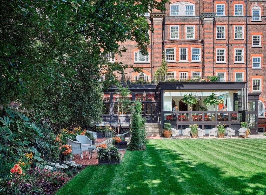 The Garden at London's Goring Hotel is one of London's Biggest and Most Beautiful.