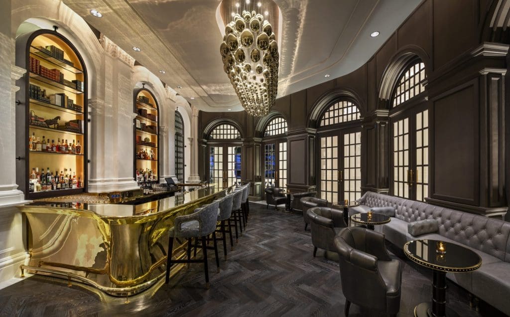 The Writer's Bar at Raffles after the recent renovation.