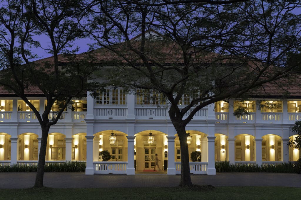 The Colonial Buildings at Capella Singapore elevate the hotel's feeling of grace and grandeur.