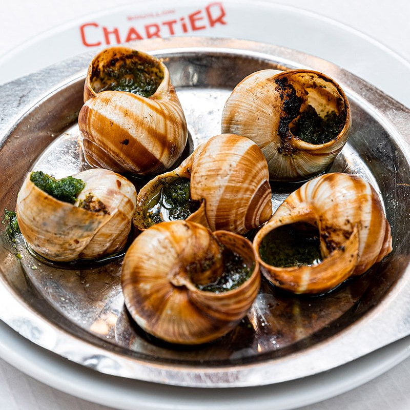 The escargot at Bouillon Chartier Paris
