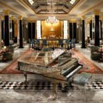 The glass piano at The Dorchester, London